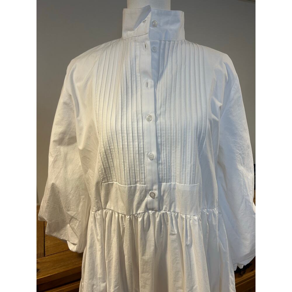 Marielle Stokkelaar Almelo NWT One Size Cecilia White Poplin Cotton Egyptian - Picture 4 of 15
